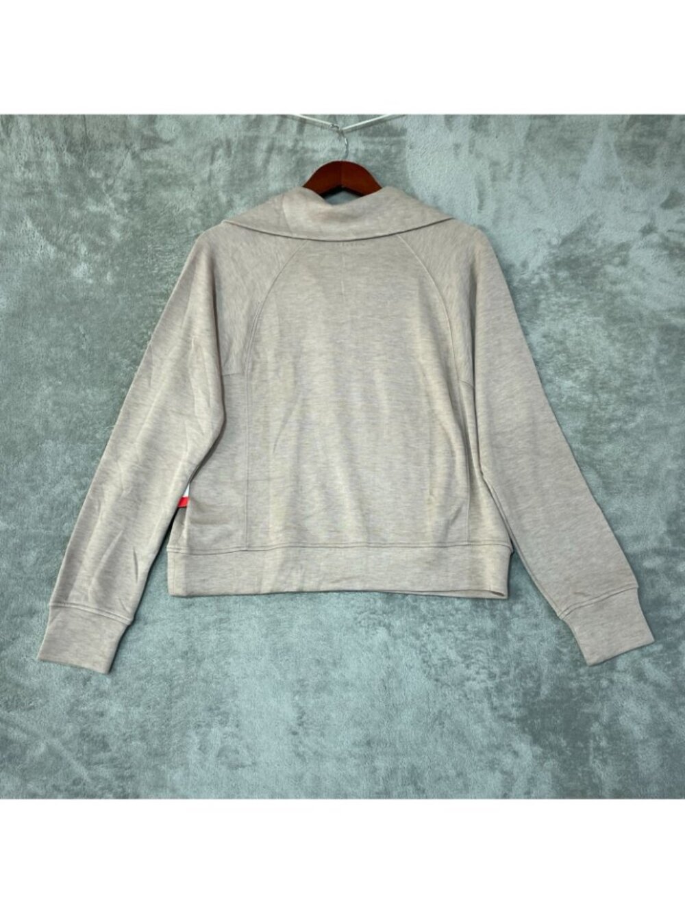 NWT Danskin Women's M Luxe Half Zip Pullover Sweatshirt Chai Heather  C1064 - Picture 5 of 12
